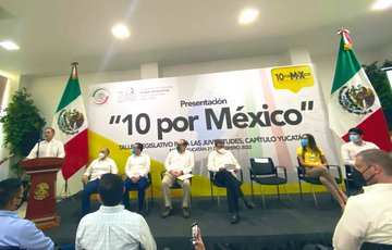 Versión del coordinador del Grupo Parlamentario del PRD, Miguel Ángel Mancera Espinosa, durante la presentación de 10 por México, Taller Legislativo para las Juventudes Capítulo Yucatán