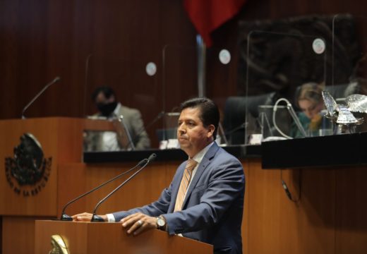 Versión de la participación del senador Antonio García Conejo para referirse al punto de acuerdo por el cual se pide a los tres niveles de gobierno para que emitan un protocolo de protección de las y los presidentes municipales de Michoacán